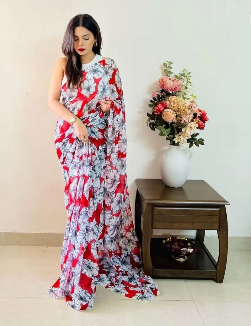 VK 4153 Georgette Printed Daily Wear Saree Wholesale Price In Surat